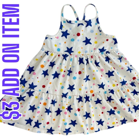 *Play Condition* Cat & Jack Toddler Girl Colorful Star Circle Print Dress 2T - Picture 1 of 13